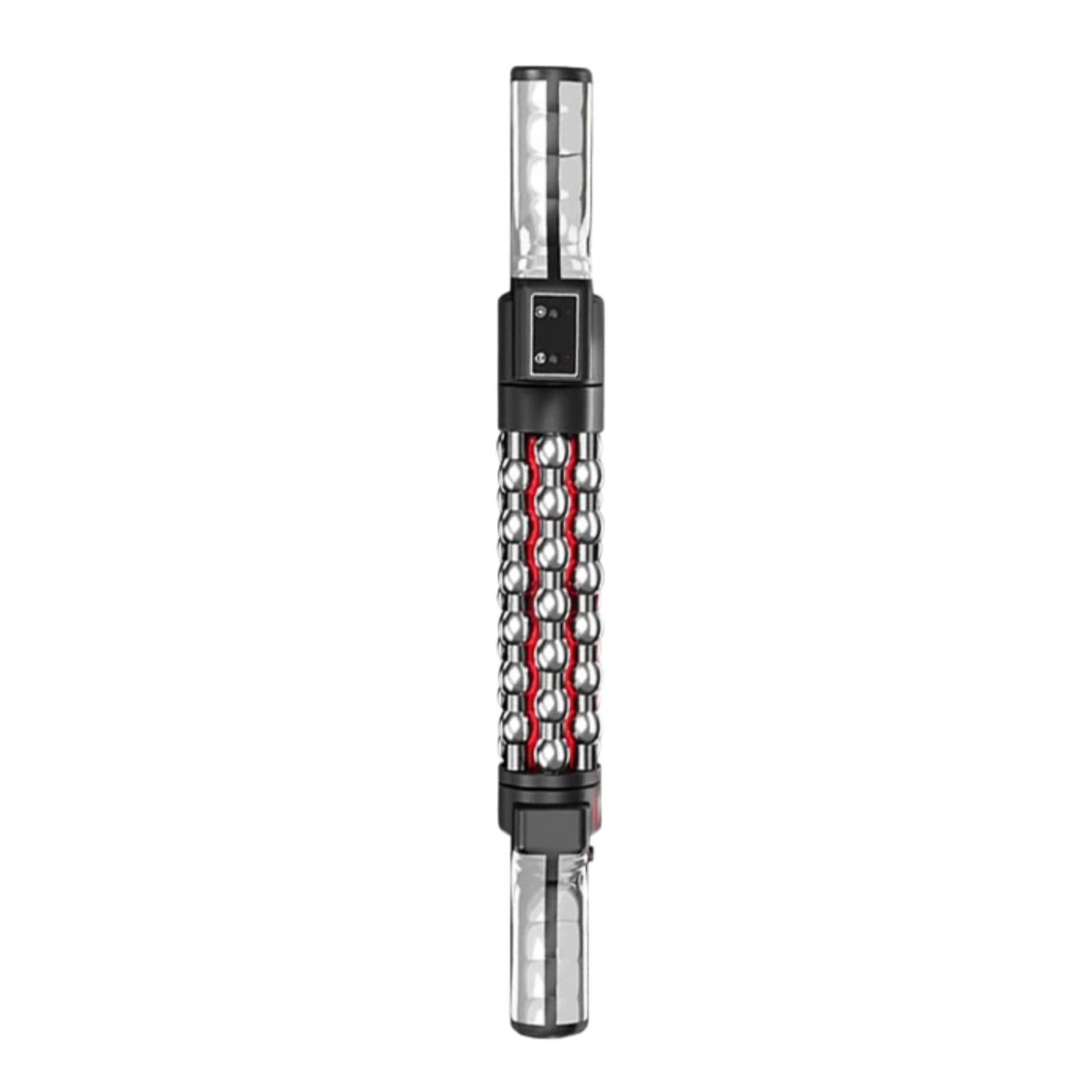 Electronic cigarette with red accents on a white background