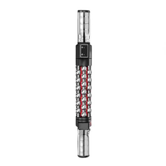 Electronic cigarette with red accents on a white background