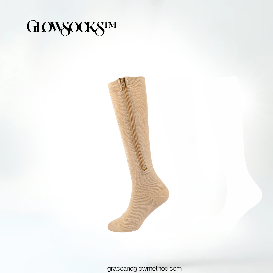 GlowSocks™ – Premium Compression Socks for Sculpted Legs, Swelling Relief & Everyday Glow