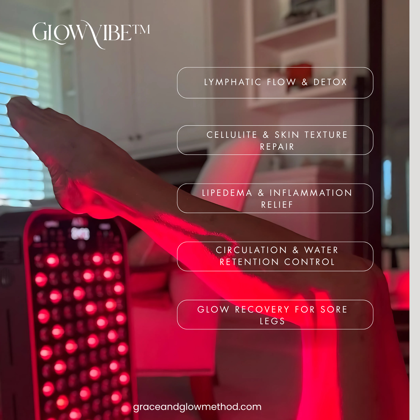 GlowVibe™ – Red & Infrared LED Therapy Panel for Skin Rejuvenation & Circulation