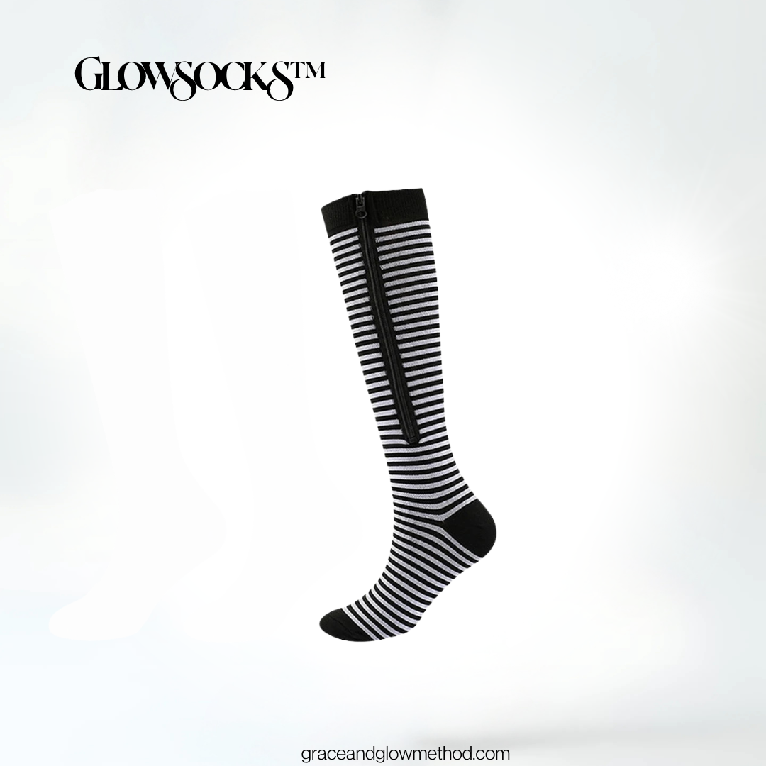 GlowSocks™ – Premium Compression Socks for Sculpted Legs, Swelling Relief & Everyday Glow