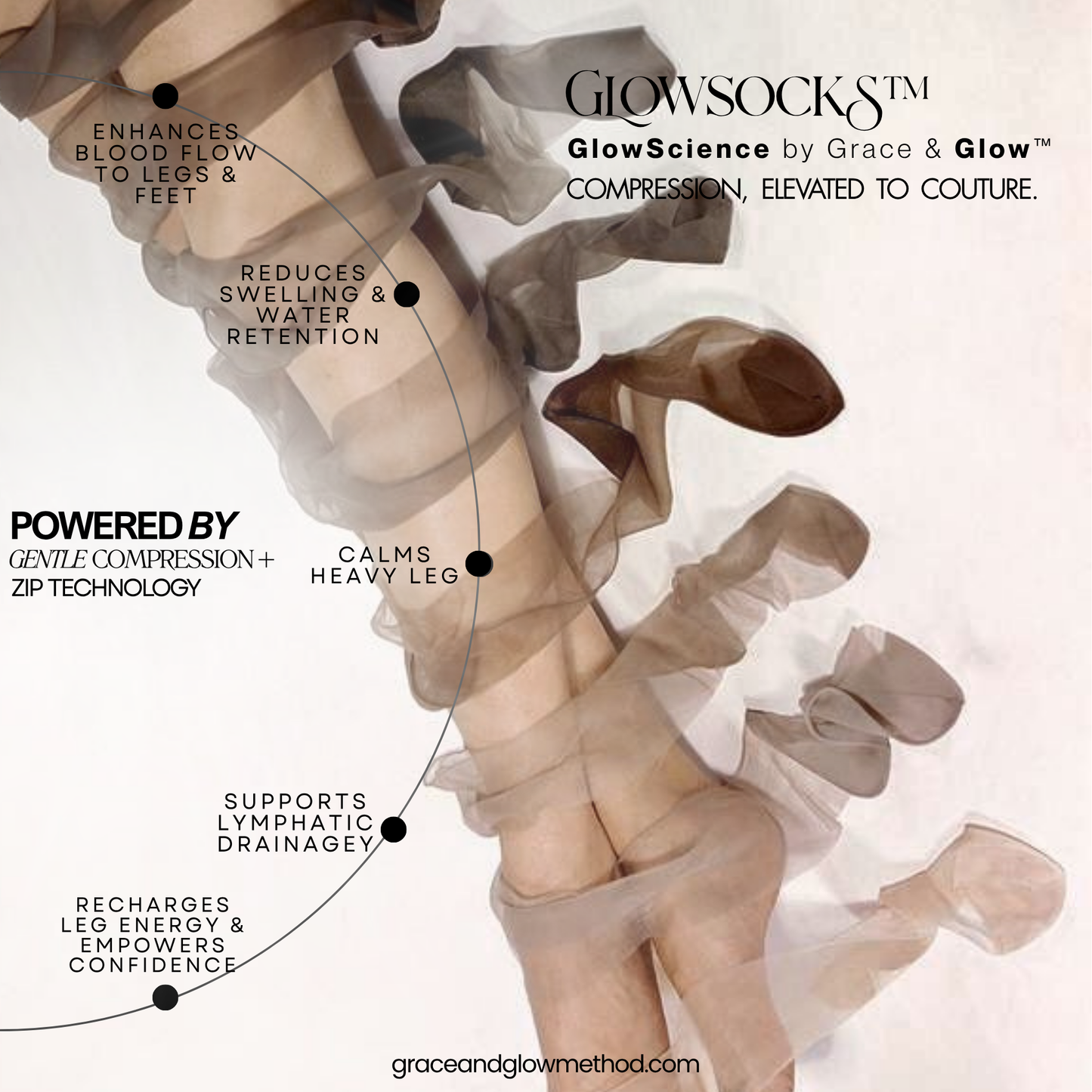 GlowSocks™ – Premium Compression Socks for Sculpted Legs, Swelling Relief & Everyday Glow