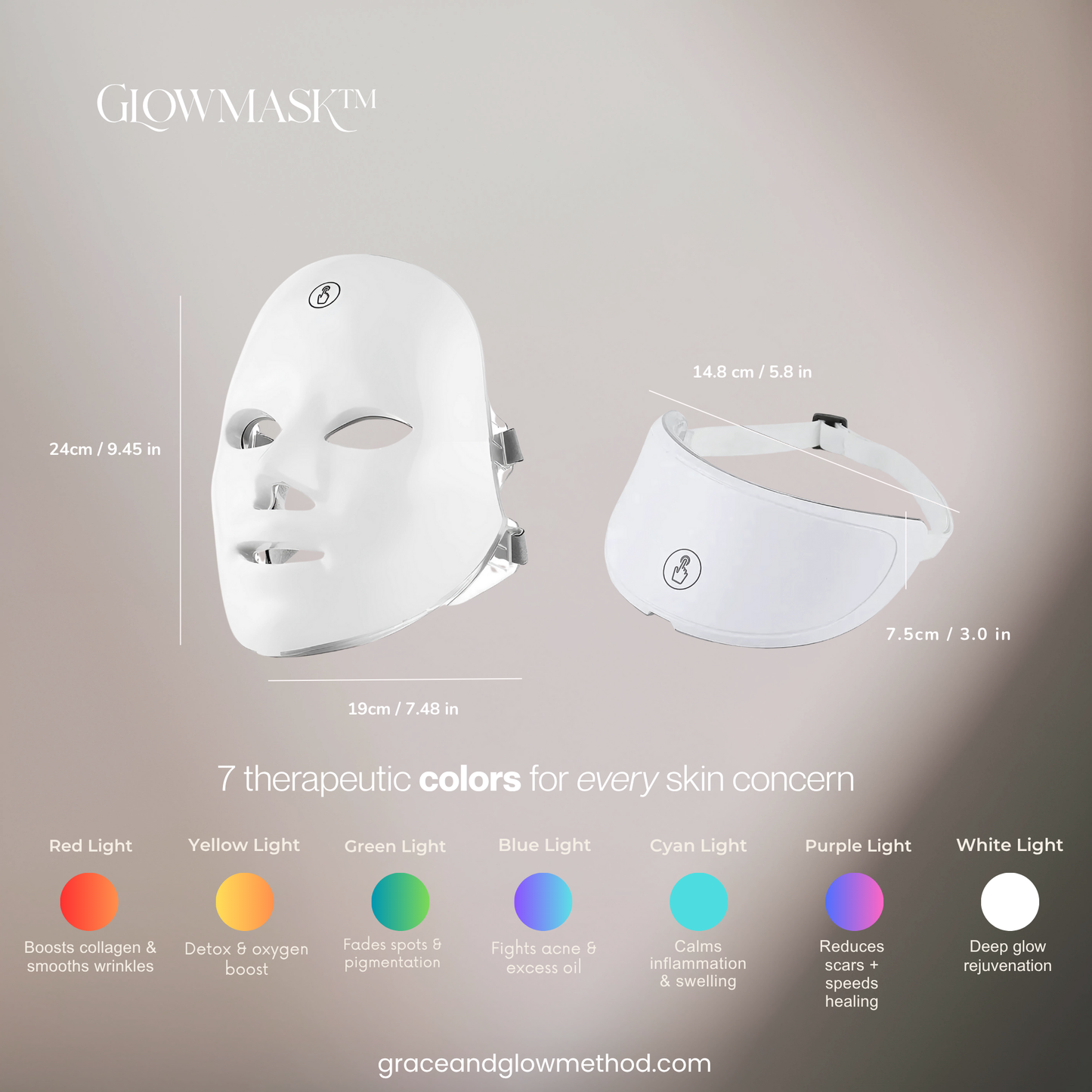 GlowMask™ – 7-Color LED Light Therapy Mask for Face & Neck