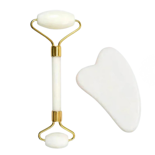 GlowStone™ – Facial Roller & Gua Sha Set
