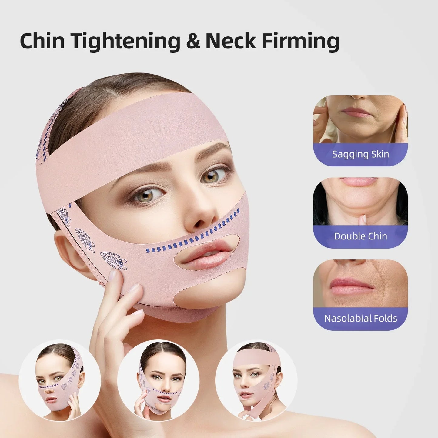 GlowLift™ – V-Line Face Sculpting Strap for Chin, Cheek & Jawline Contour | Grace & Glow Method™