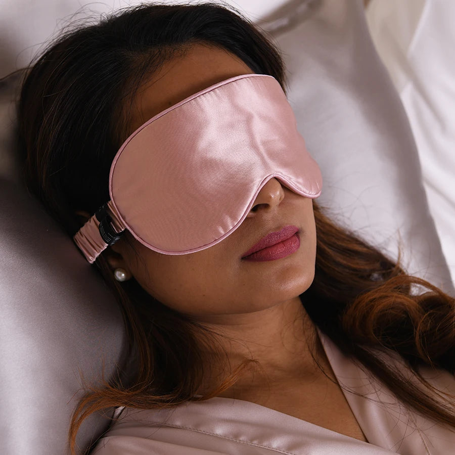 GlowDream Set™ – 3-Piece Silk-Inspired Nightcare Kit with Turban, Eye Mask & Glow Headband