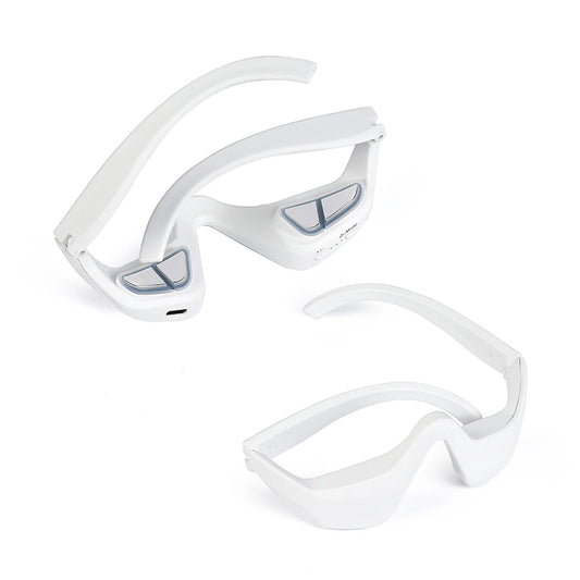GlowEyes™ — Heated EMS Eye Massager Red Light. Relief. Glow.