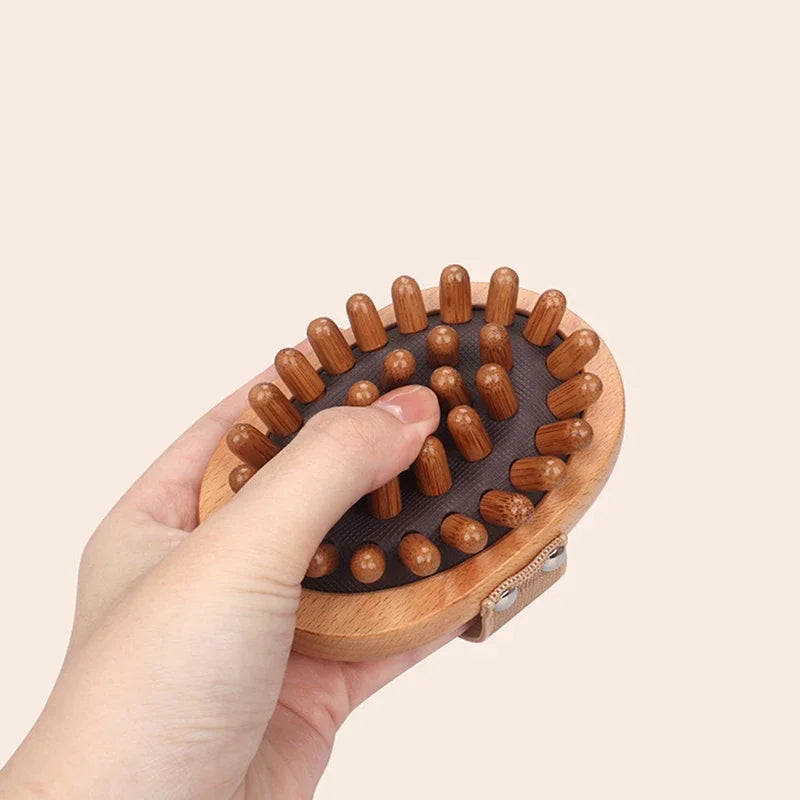 GlowRoot Brush™ – Wooden Massage & Scalp Brush for Circulation, Drainage & Self-Care Rituals