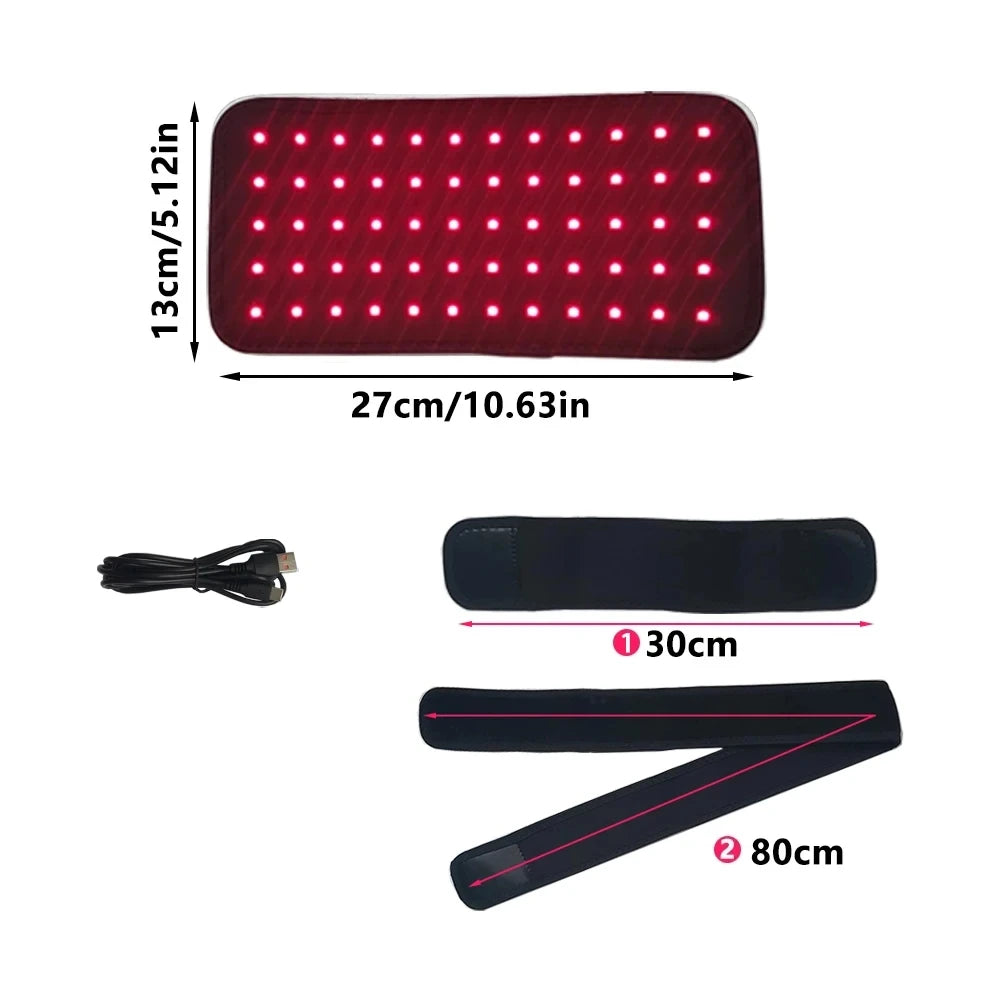 GlowWrap Pro™ – Red & Infrared Light Belt (660nm/850nm) for Pain Relief, Slimming & Lymphatic Detox