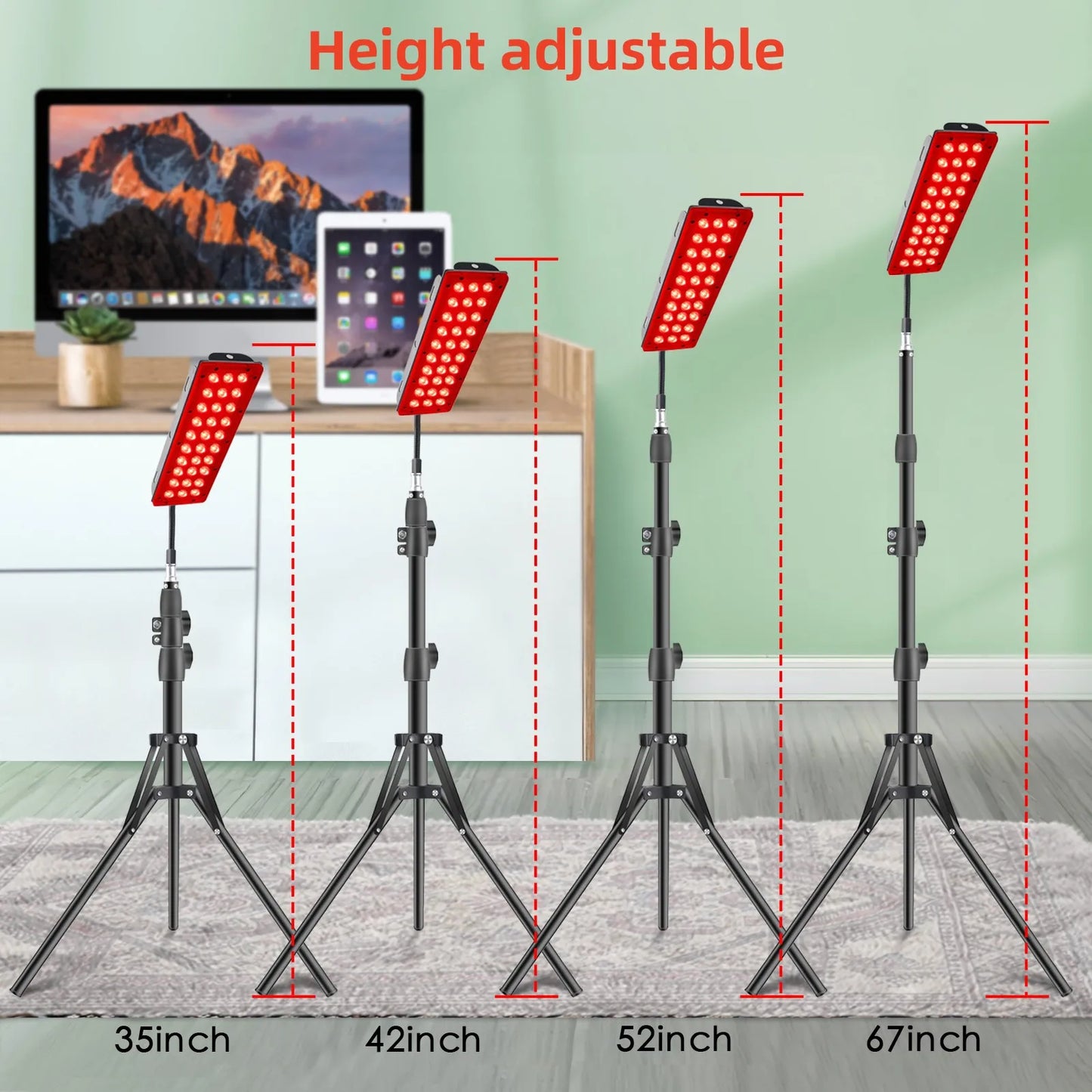 GlowAura™ – Red Light Therapy Lamp for Full Body, Face & Recovery