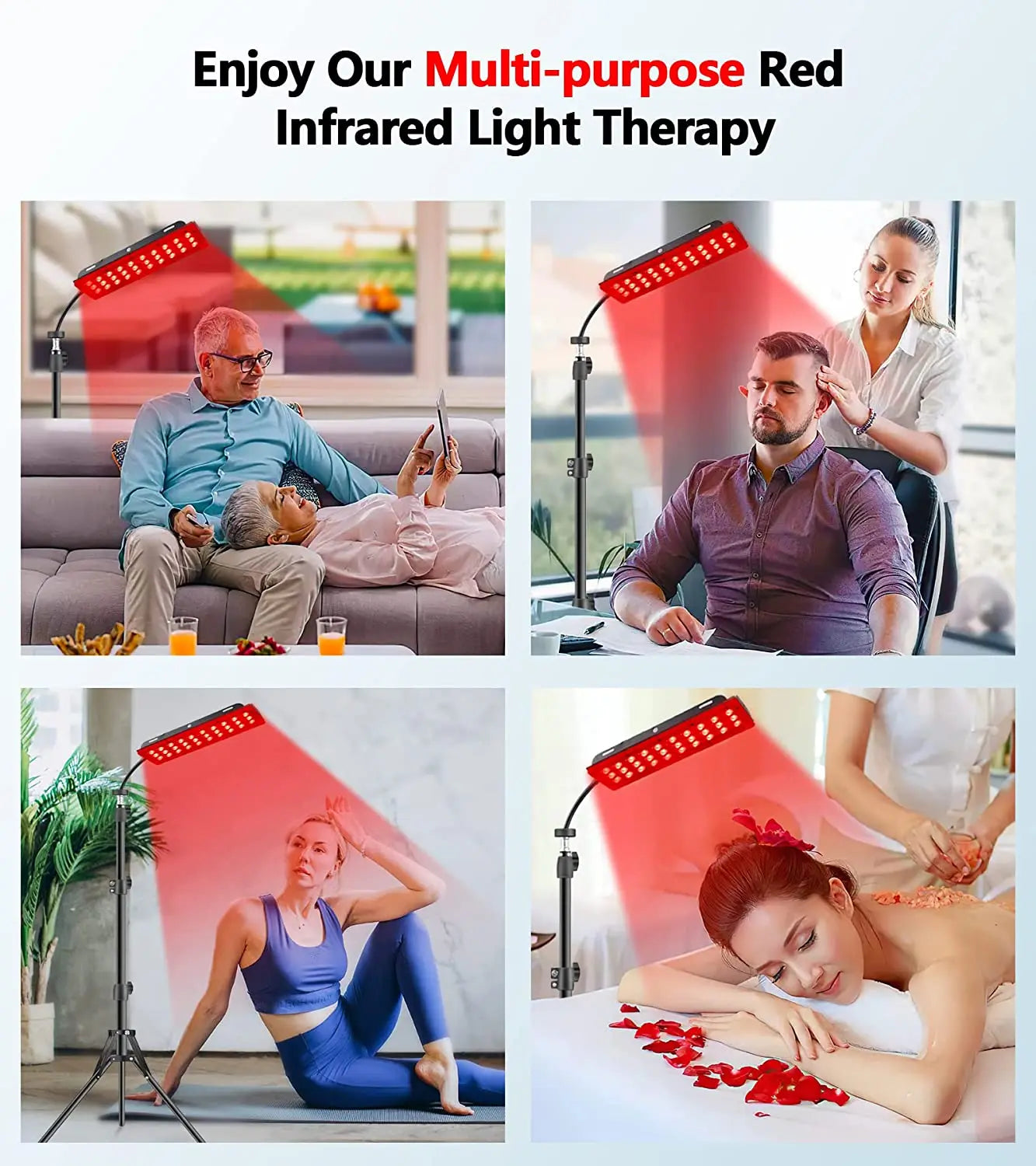 GlowAura™ – Red Light Therapy Lamp for Full Body, Face & Recovery