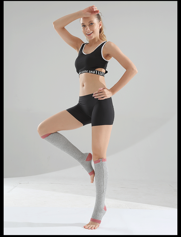 GlowSocks™ Open-Toe – Zipper Compression Socks for Circulation, Swelling & Daily Relief