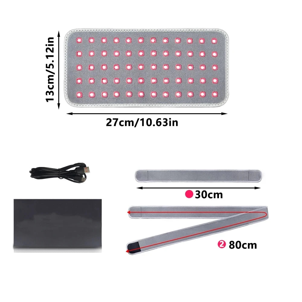 GlowWrap Pro™ – Red & Infrared Light Belt (660nm/850nm) for Pain Relief, Slimming & Lymphatic Detox