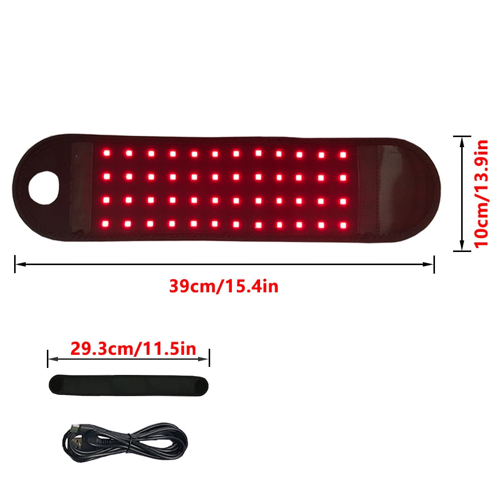 GlowWrap Pro™ – Red & Infrared Light Belt (660nm/850nm) for Pain Relief, Slimming & Lymphatic Detox
