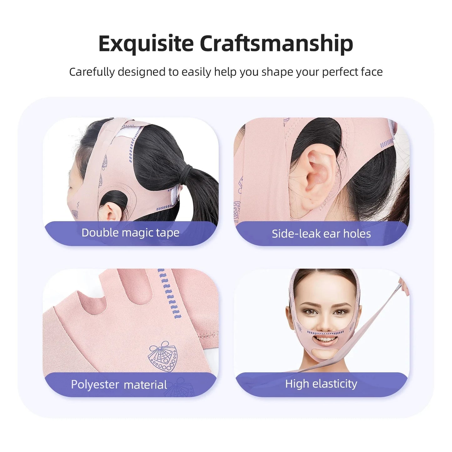 GlowLift™ – V-Line Face Sculpting Strap for Chin, Cheek & Jawline Contour | Grace & Glow Method™
