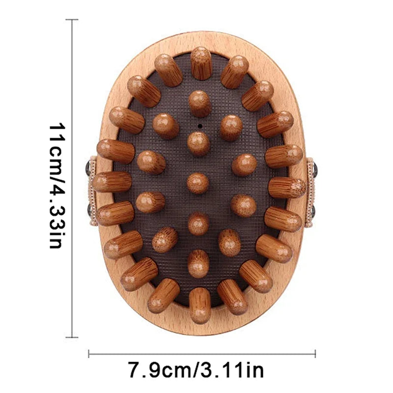 GlowRoot Brush™ – Wooden Massage & Scalp Brush for Circulation, Drainage & Self-Care Rituals