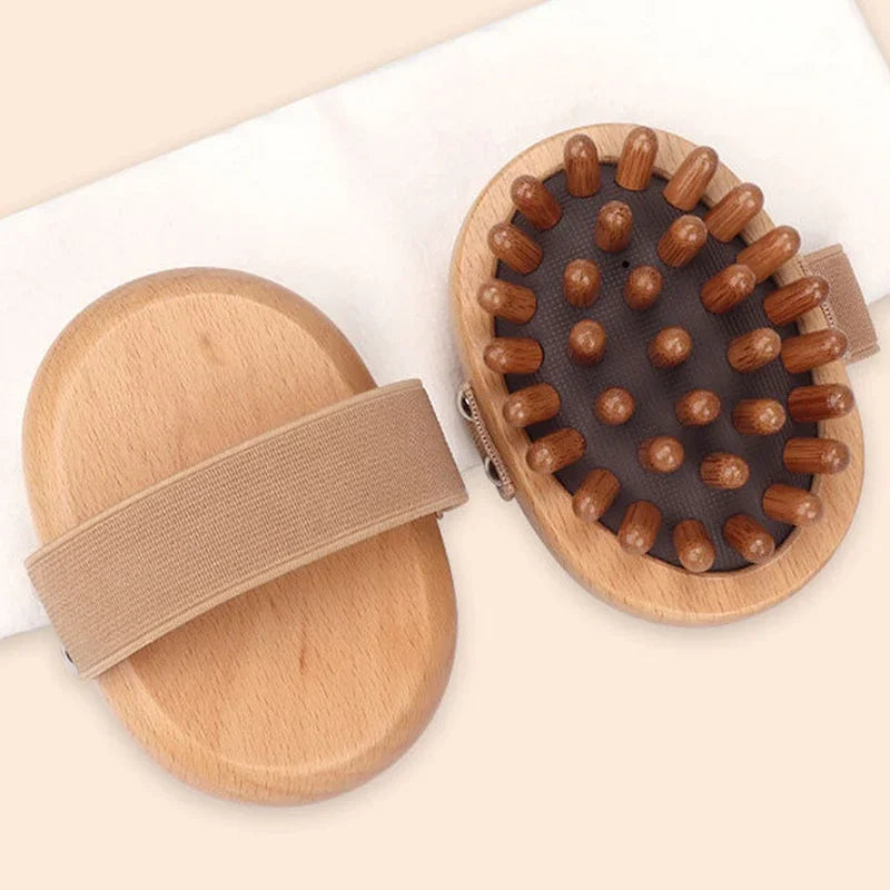 GlowRoot Brush™ – Wooden Massage & Scalp Brush for Circulation, Drainage & Self-Care Rituals