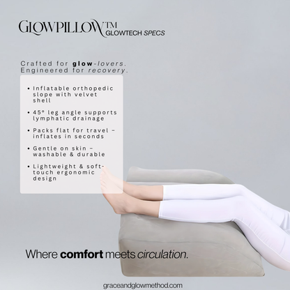 GlowPillow™ – Inflatable Leg Elevation Pillow for Recovery, Travel & Rest