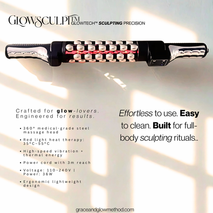 GlowSculpt™ – 360° Heated Red Light Massage Roller