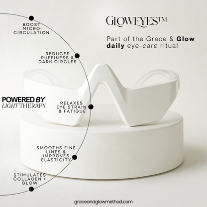 GlowEyes™ — Heated EMS Eye Massager Red Light. Relief. Glow.