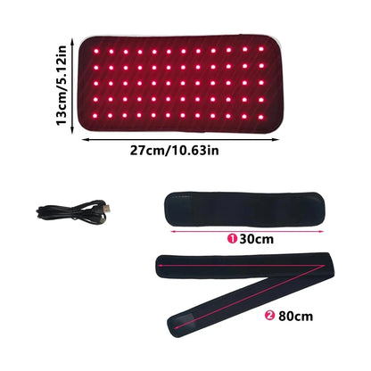 GlowWrap Pro™ – Red & Infrared Light Belt (660nm/850nm) for Pain Relief, Slimming & Lymphatic Detox