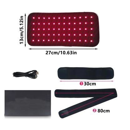 GlowWrap Pro™ – Red & Infrared Light Belt (660nm/850nm) for Pain Relief, Slimming & Lymphatic Detox