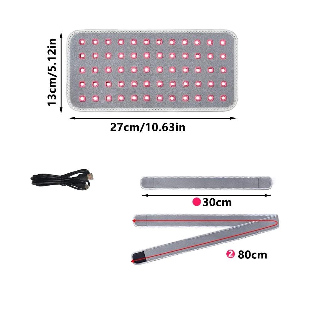 GlowWrap Pro™ – Red & Infrared Light Belt (660nm/850nm) for Pain Relief, Slimming & Lymphatic Detox