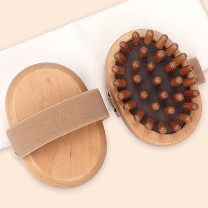 GlowRoot Brush™ – Wooden Massage & Scalp Brush for Circulation, Drainage & Self-Care Rituals